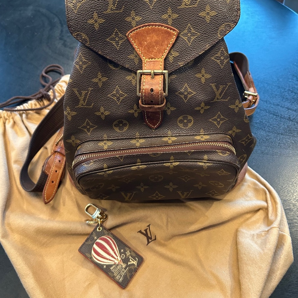 Louis Vuitton Vintage Backpack, Keychain, Dust Bag Bundle